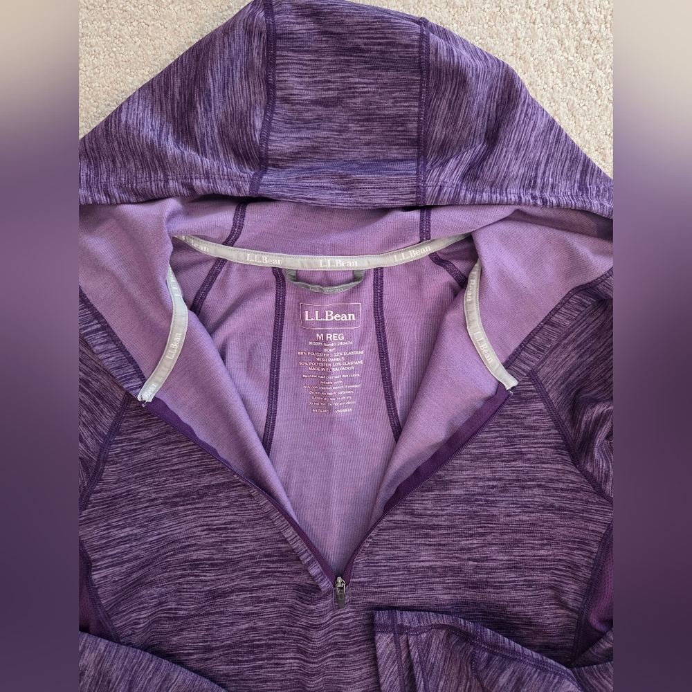 L.L. Bean Purple Zip-Up Hoodie